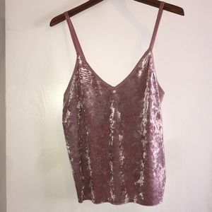 Beautiful rosy/pink velvet tank top